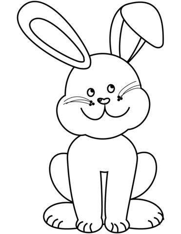 Easter Bunny From Rabbits Coloring Page